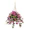 28" UV Resistant Artificial Bougainvillea in Hanging Basket